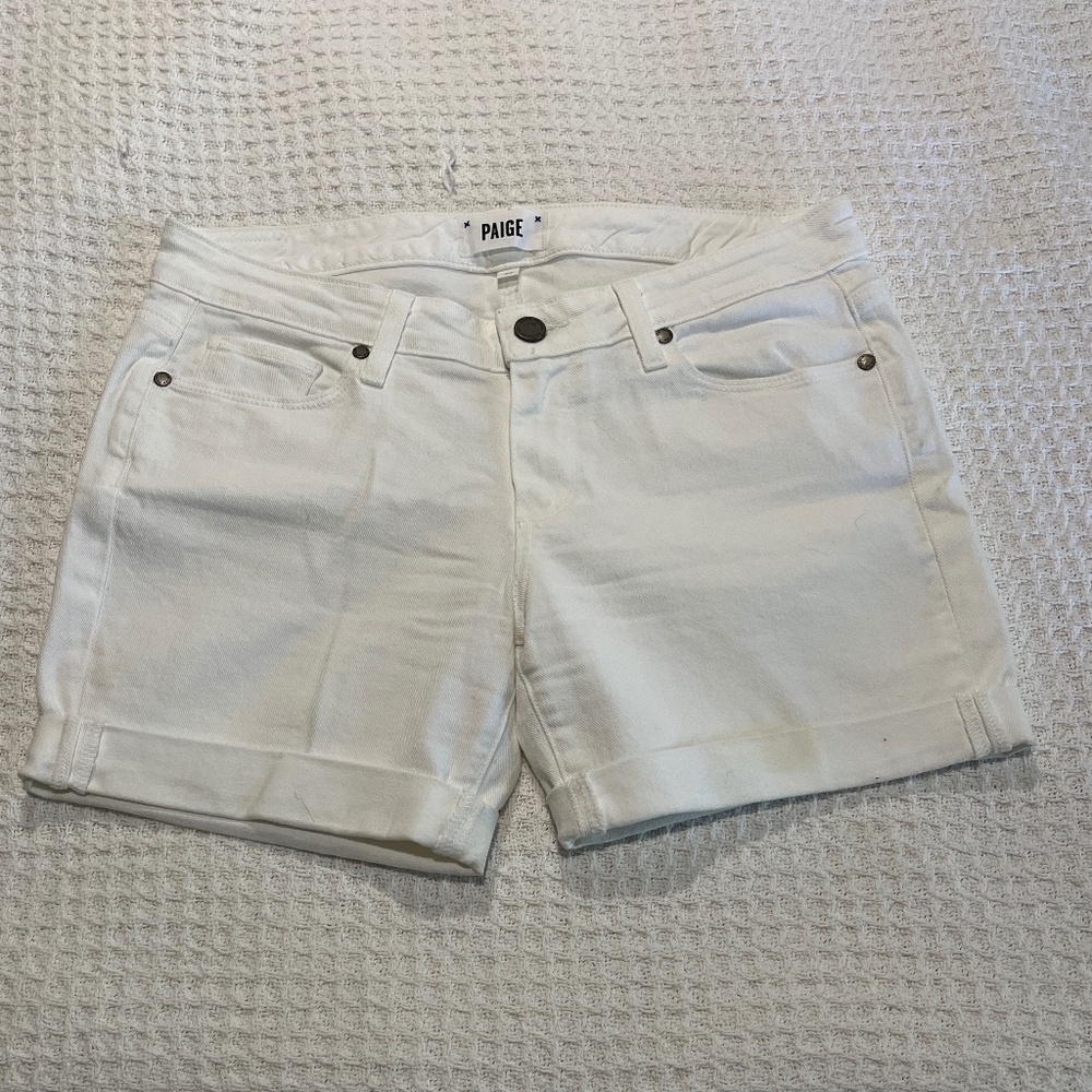 White Jean shorts